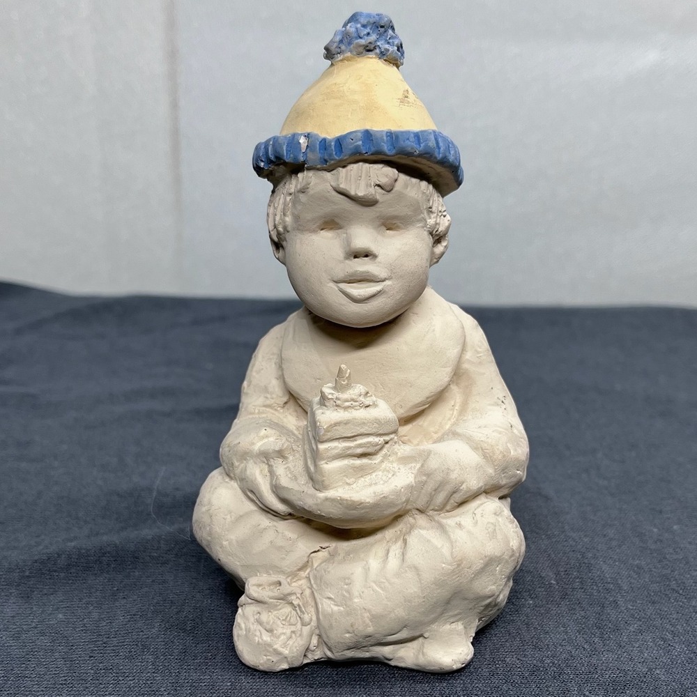 Austin Sculpture Birthday Boy Bright Eyes Hat Kids Dee Crowley 1994 Figurine 4in